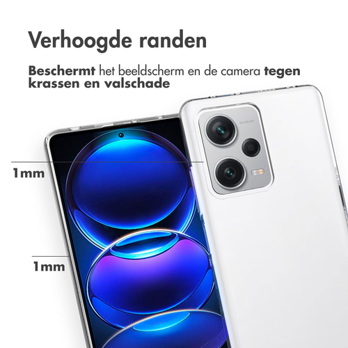 Accezz Clear Backcover Xiaomi Redmi Note 12 Pro Plus - Transparant, afbeelding 3