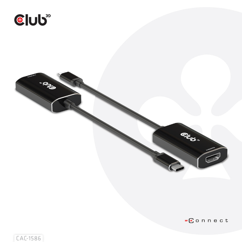 CLUB3D USB Gen2 Type C to HDMI™ 4K120Hz HDR10 with DSC 1.2 Active Adapter M/F – image 7
