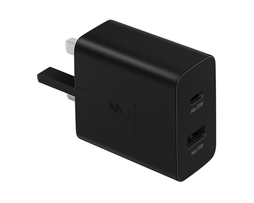 Samsung EP-TA220NBEGGB зарядное устройство для мобильных устройств Наушники, Гарнитура, Ноутбук, Смартфон, Умные часы, Планшет Черный Кабель переменного тока Быстрая зарядка Для помещений