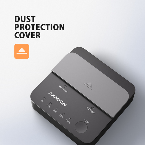 Axagon ADSA-M2C22L USB-C 20Gbps Dual M.2 NVMe SSD Docking and Cloning Station – image 9