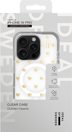 iDeal of Sweden Clear Case MagSafe iPhone 16 Pro Golden Hearts – image 3