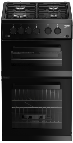 Beko KDG583K 50cm Freestanding Gas Twin Cavity Cooker