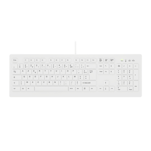 Contour Design Active Key AK-C8100F-U1-W/FR клавиатура Медицина USB AZERTY Французский Белый
