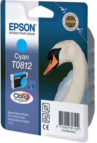 Epson T0812 Cyan Ink Cartridge (High Capacity)