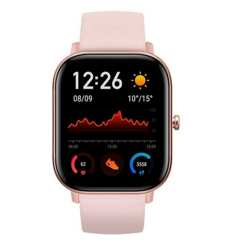 Amazfit GTS 4,19 cm (1.65") AMOLED Цифровой 348 x 442 пикселей Сенсорный экран Розовое золото GPS (спутниковый)