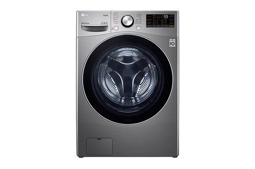 LG F15L9DGD washer dryer Freestanding Front-load Silver, Stainless steel