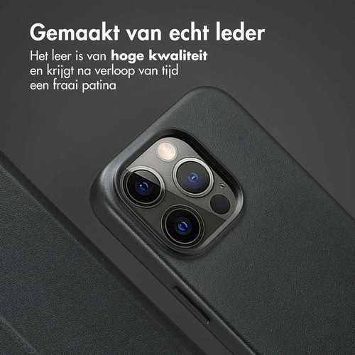 Accezz Leather Bookcase 2-in-1 met MagSafe iPhone 15 Pro - Onyx Black, afbeelding 2