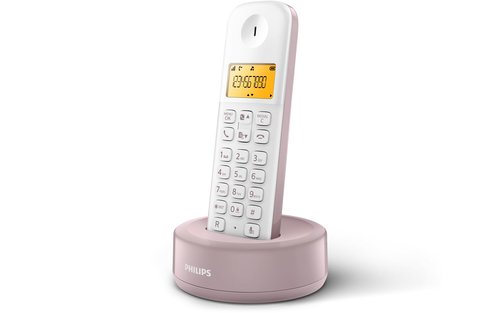 Philips D1301WV/FR telephone DECT telephone Caller ID Pink, White