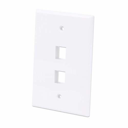 2-OUTLET OVERSIZED KEYSTONE WALL PLATE