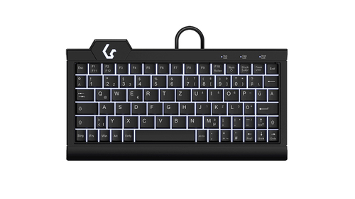 KeySonic KSK-3010ELC (DE) клавиатура Дома USB QWERTZ Немецкий Черный