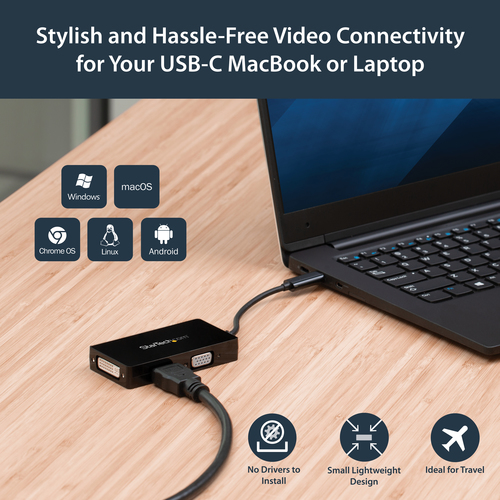 StarTech.com USB-C Multiport Video Adapter - 3-in-1 - 4K – image 8
