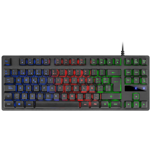 Mars Gaming MK02 Black Gaming Keyboard H-Mech FRGB TKL Antighosting Spanish Language