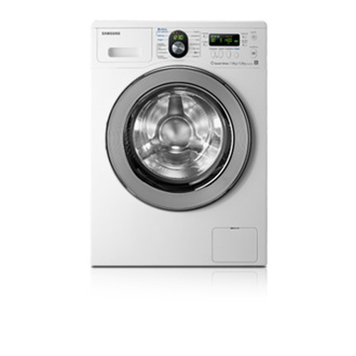 Samsung WD8704EJF washer dryer Freestanding Front-load Silver, White