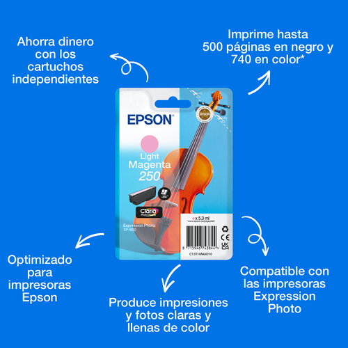 Cartucho de Tinta Violin 250 en Pack Individual