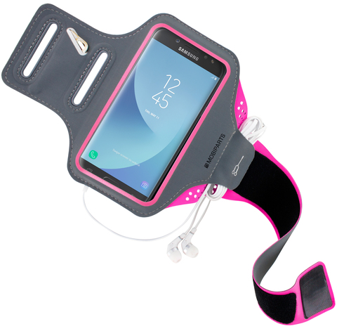 Mobiparts Comfort Fit Sport Armband Samsung Galaxy J5 (2017) Neon Pink – image 4