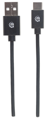 Manhattan Cable USB-C a USB-A, 3 m, USB 2.0, 480 Mbps, Hi-Speed USB, negro, garantía de por vida imagen 4