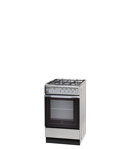 Indesit I5GG1XUK Freestanding cooker Natural gas Gas Stainless steel