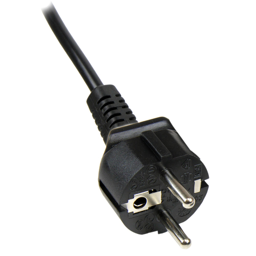 StarTech.com 2m (6ft) Laptop Power Cord, EU Schuko to C5, 2.5A 250V, 18AWG, Notebook / Laptop Replacement AC Cord, Printer/Power Brick Cord, Schuko CEE 7/7 to Clover Leaf IEC 60320 C5 - Laptop Charger Cable Strømkabel 2m Sort – billede 2