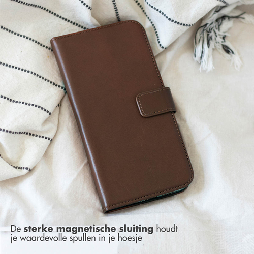 Selencia Echt Lederen Bookcase Samsung Galaxy A13 (4G) - Bruin, afbeelding 3