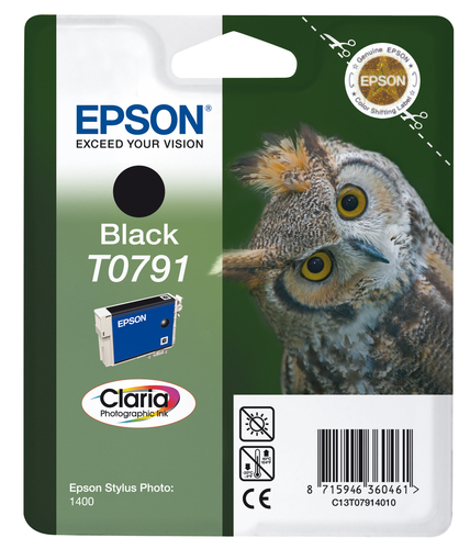 Epson Owl Singlepack Black T0791 Claria Photographic Ink