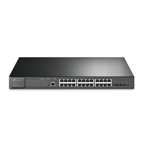 TP-Link JetStream TL-SG3428XMP сетевой коммутатор Управляемый L2+ Gigabit Ethernet (10/100/1000) Питание по Ethernet (PoE) 1U Черный