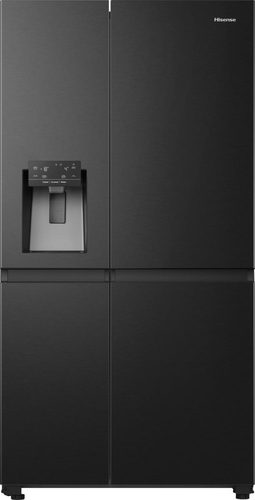 Hisense PureFlat Infinite RS818N4TFE American-Style Smart Fridge Freezer - Black Stainless Steel, Stainless Steel - image 1