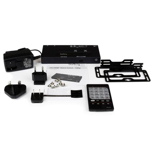 StarTech.com Switch Matricial HDMI de 2x2 con Conmutado Automático y Prioritario - Conmutador Matrix 1080p