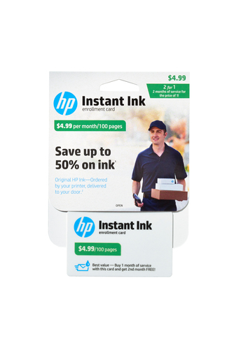 HP Instant Ink - 1st Month Enrolment Card - no POSA/Store/GB - 100-page plan J3N60AE – image 1