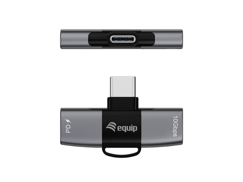 Equip 133479 tussenstuk voor kabels USB-C 2 x USB-C Grijs, afbeelding 2