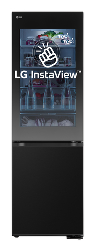 LG InstaView GBG5160CEV Smart 60/40 Fridge Freezer - Essence Black Steel, Black - image 1