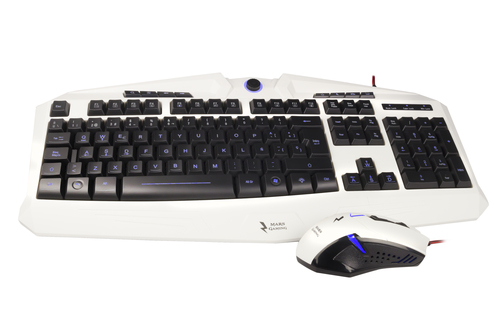 Mars Gaming MCPZE1 keyboard Mouse included Black, White – image 1