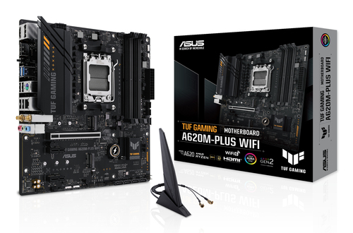 Asus Tuf Gaming A620M-Plus Wifi Amd Ryzen Micro Atx Motherboard - Socket AM5 - image 1
