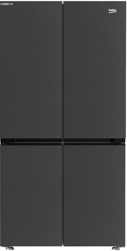 Beko GN446224VPZ Frost Free Multi-door American Fridge Freezer - Black Steel - E Rated, Black - image 1