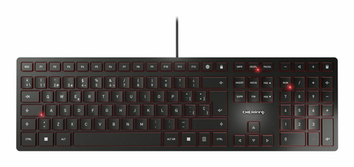CHERRY JK-1600ES-2 klaviatuur Kodu/kontor USB QWERTY Hispaania Must