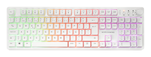 Mars Gaming MCPWXWPT keyboard Mouse included RF Wireless + USB QWERTY Portuguese White – image 2