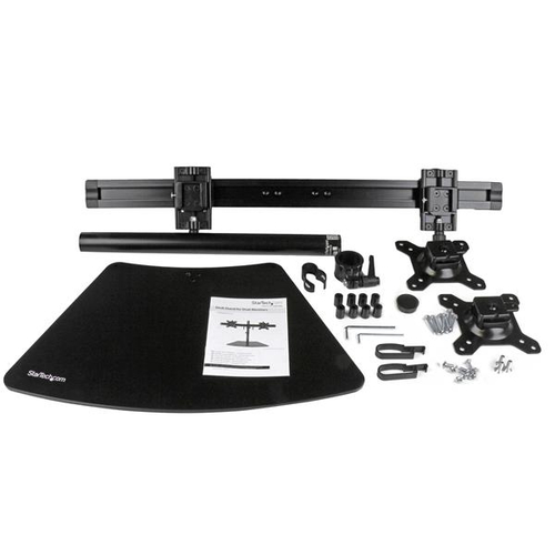 StarTech.com Dual Monitor Mount - Supports Monitors 12 to 24 - Adjustable - VESA Monitor Stand for Desk - Low Profile Base - Horizontal - Black (ARMBARDUO) Stativ LCD display 24 – billede 7