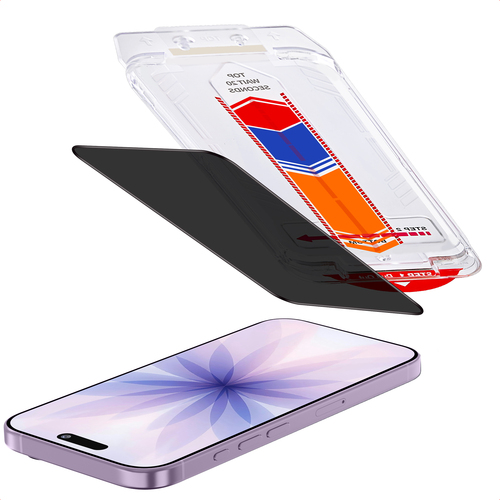 Accezz Gehard Glas Privacy Screenprotector + Applicator voor de Apple iPhone 17 - Screenprotector 6.1"
