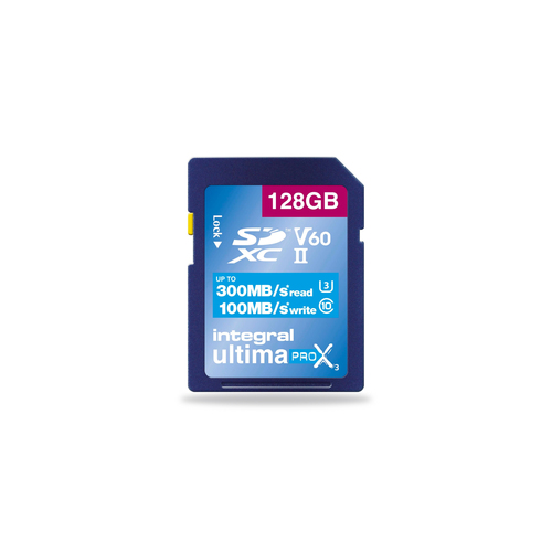 Integral 128GB SDXC UHS-II U3 CL10 V60 UP TO R-300 W-100 MBS – image 2