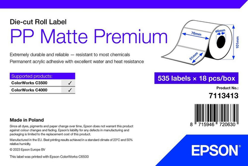 PP MATTE LABEL PREM DIE-CUT