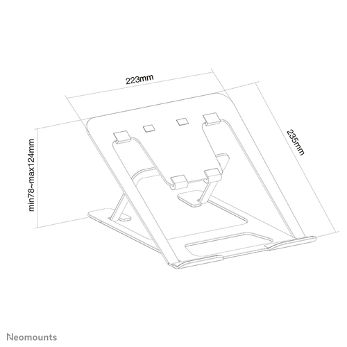 Notebook Desk Stand Grey Accs