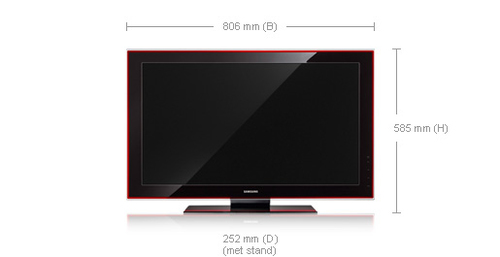 Samsung LE32A756R1F 81.3 cm (32") Black, Red 500 cd/m²