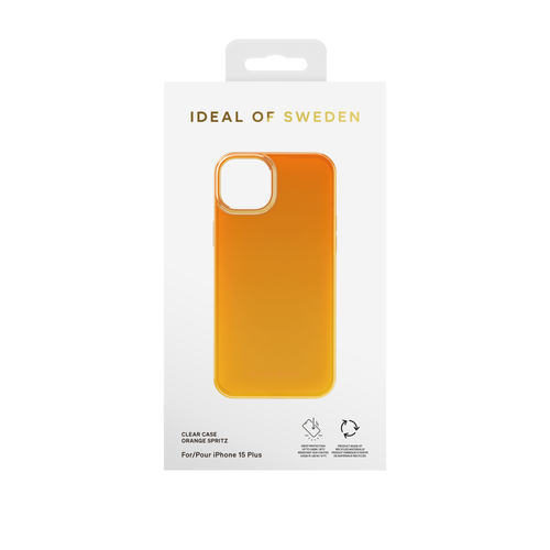 iDeal of Sweden Clear Case iPhone 15 Plus Orange Spritz – image 2