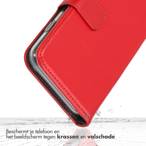 Selencia Echt Lederen Bookcase Samsung Galaxy A54 (5G) - Rood, afbeelding 5
