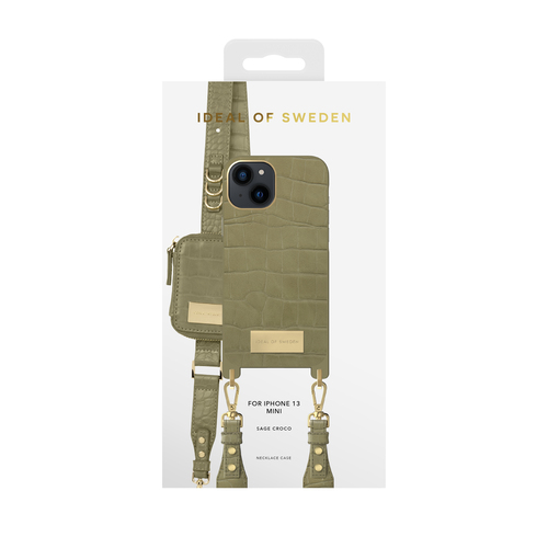 iDeal of Sweden Atelier Necklace iPhone 13 Mini Sage Croco – image 5