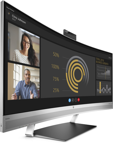 HP FACTORY RECERTIFIED ELITEDISPLAY S340C 34 INCH CURVED RFRBD MONITOR – image 2