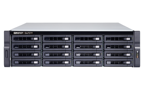 QNAP TS-h1683XU-RP NAS Rack (3U) Intel Xeon E E-2136 128 GB DDR4 QuTS hero Schwarz