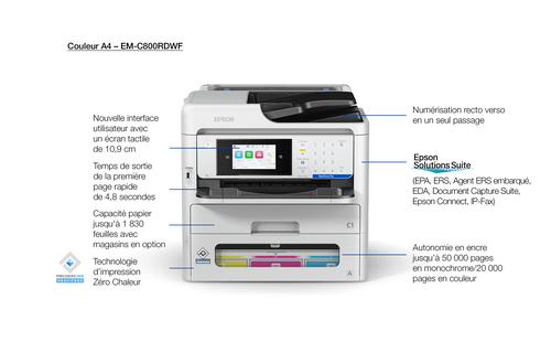 WorkForce Pro EM-C800 RDWF - MFP A4 COULEUR SCAN RV