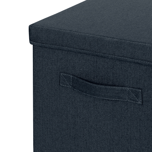 Leitz Aufbewahrungsbox aus Stoff mit Deckel gro Samtgrau 2er-Pack – Foto 4 von 5