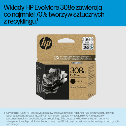 HP Inc. Tusz 308E Czarny 7FP22UE