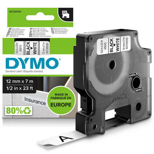 Dymo D1 Label Tapes - 7x12mm S0720530 - image 1